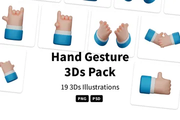 Hand Gesture 3D Icon Pack