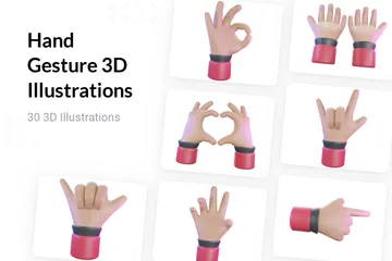 Hand Gesture 3D Illustration Pack