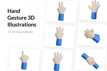 Hand Gesture 3D Illustration Pack