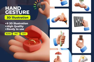 Hand Gesture 3D Illustration Pack