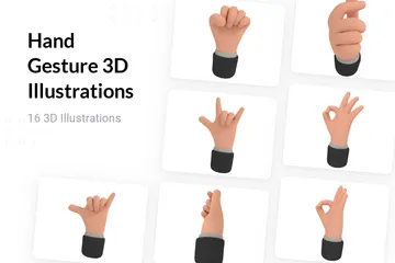 Hand Gesture 3D Illustration Pack