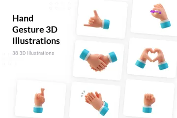 Hand Gesture 3D Illustration Pack