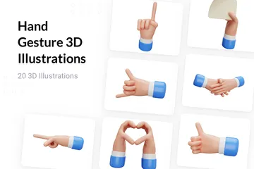 Hand Gesture 3D Illustration Pack