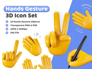 Hand Gesture 3D Illustration Pack