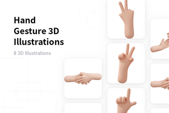 Hand Gesture 3D  Pack