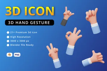 Hand Gestures 3D Illustration Pack