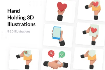 Hand Holding 3D Illustration Pack