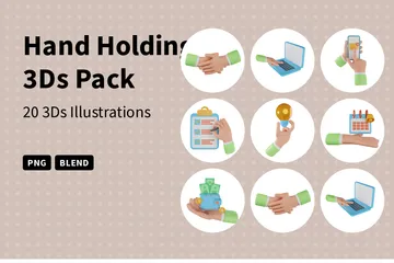 Hand Holding 3D Icon Pack