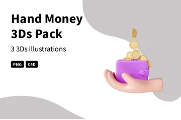 Hand Money 3D Icon Pack