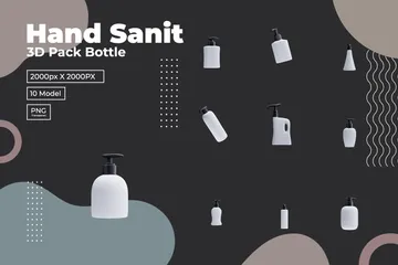 Hand Sanitiser 3D Icon Pack