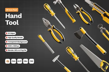 Hand Tool 3D Icon Pack