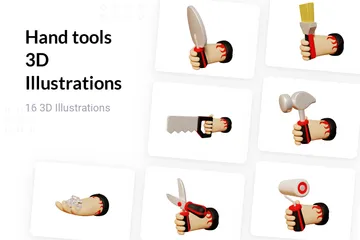 Hand Tools 3D Illustration Pack