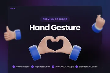 Handbewegung 3D Icon Pack