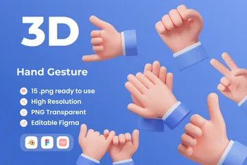 Handbewegung 3D Icon Pack