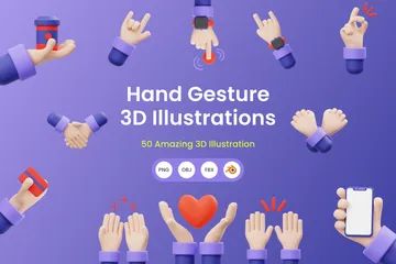 Handbewegung 3D Illustration Pack