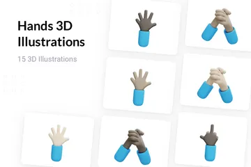 Hände 3D Illustration Pack