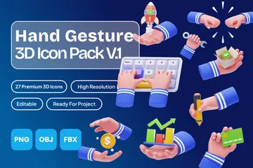 Handgeste V1 3D Icon Pack