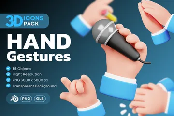 Handbewegungen 3D Icon Pack