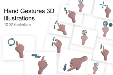 Handbewegungen 3D Illustration Pack