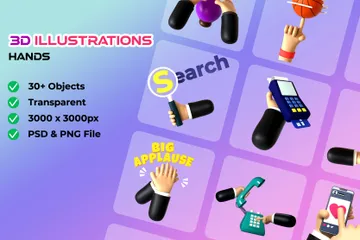 Handbewegungen 3D Illustration Pack