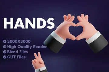 Hands 3D Icon Pack