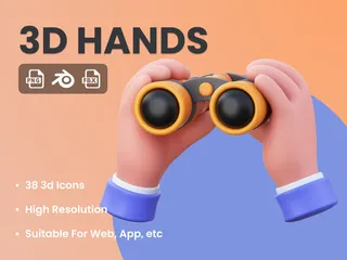 Hands 3D Icon Pack