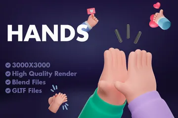 Hands 3D Icon Pack