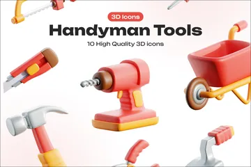 Handyman Tools 3D Icon Pack