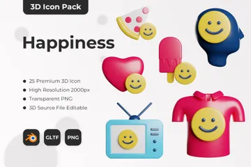 Happiness 3D Icon Pack