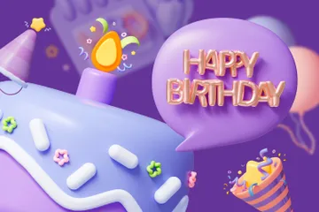 Happy Birthday 3D Icon Pack