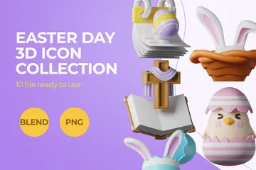 Happy Easter 3D Icon Pack