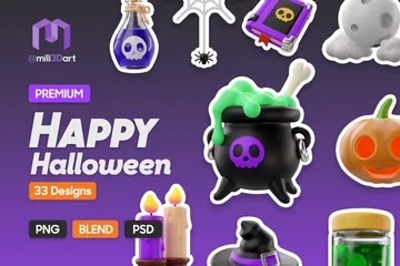 Happy Halloween 3D Icon Pack