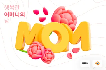 Happy Mother's Day 3D Icon Pack