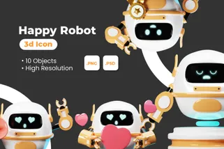 Happy Orange Robot