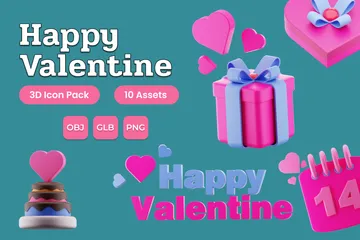 Happy Valentine 3D Icon Pack