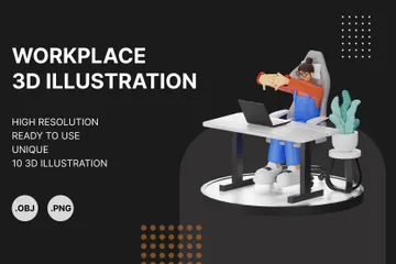 Hard Working 3D Illustration Pack