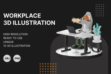 Hard Working 3D Illustration Pack