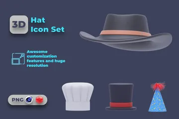 Hat 3D Icon Pack