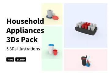 Haushaltsgeräte 3D Icon Pack