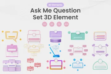 Hazme una pregunta Paquete de Illustration 3D