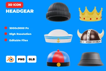 Headgear 3D Icon Pack