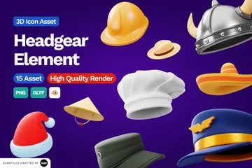 Headgear 3D Icon Pack