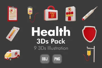 Health 3D Icon Pack