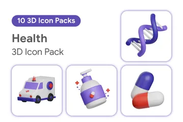 健康 3D Iconパック
