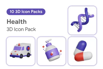 Health 3D Icon Pack