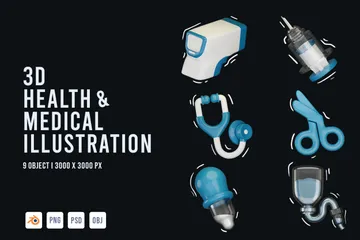 健康と医療 3D Iconパック