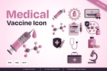 Health And Virus Protection 3D Icon Pack