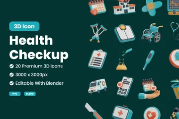 Health Checkup 3D Icon Pack