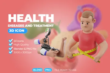 Health Diseases A Treatment 3D Icon Pack