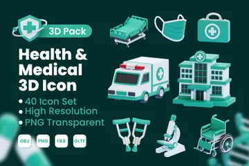 Health & Medical 3D Icon Pack